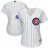 Customized Women Chicago Cubs White Pinstripe World Series Champions Gold Program New Cool Base Stitched Jersey,baseball caps,new era cap wholesale,wholesale hats